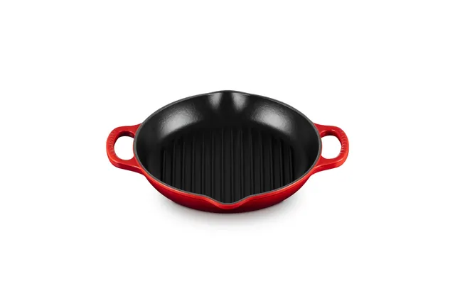 le-creuset-signature-deep-round-grill-9-75-cerise image 1