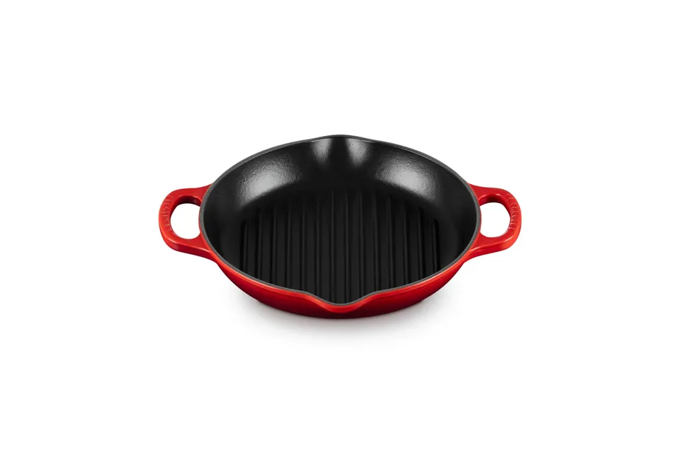 le-creuset-signature-deep-round-grill-9-75-cerise image 1
