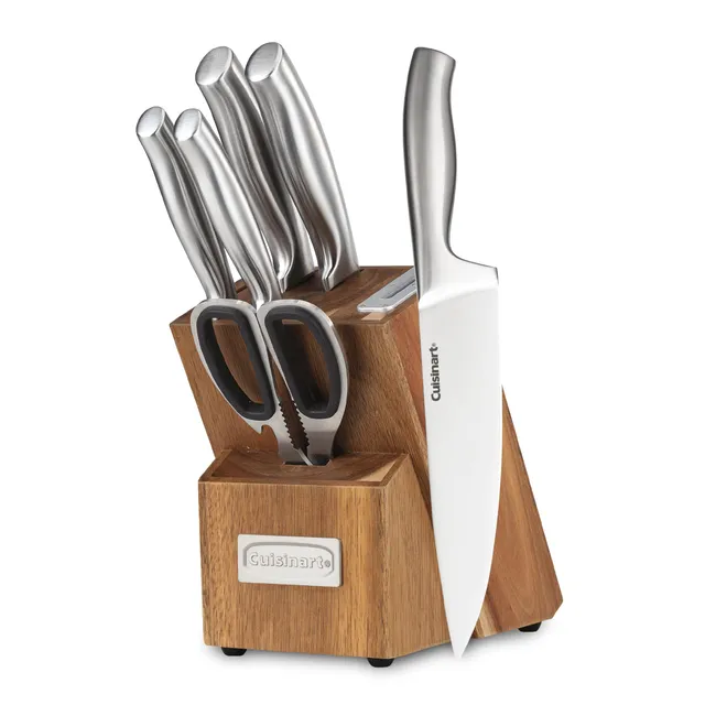 cuisinart-7-piece-stainless-steel-essentials-cutlery-block-set-with-built-in-sha image 1