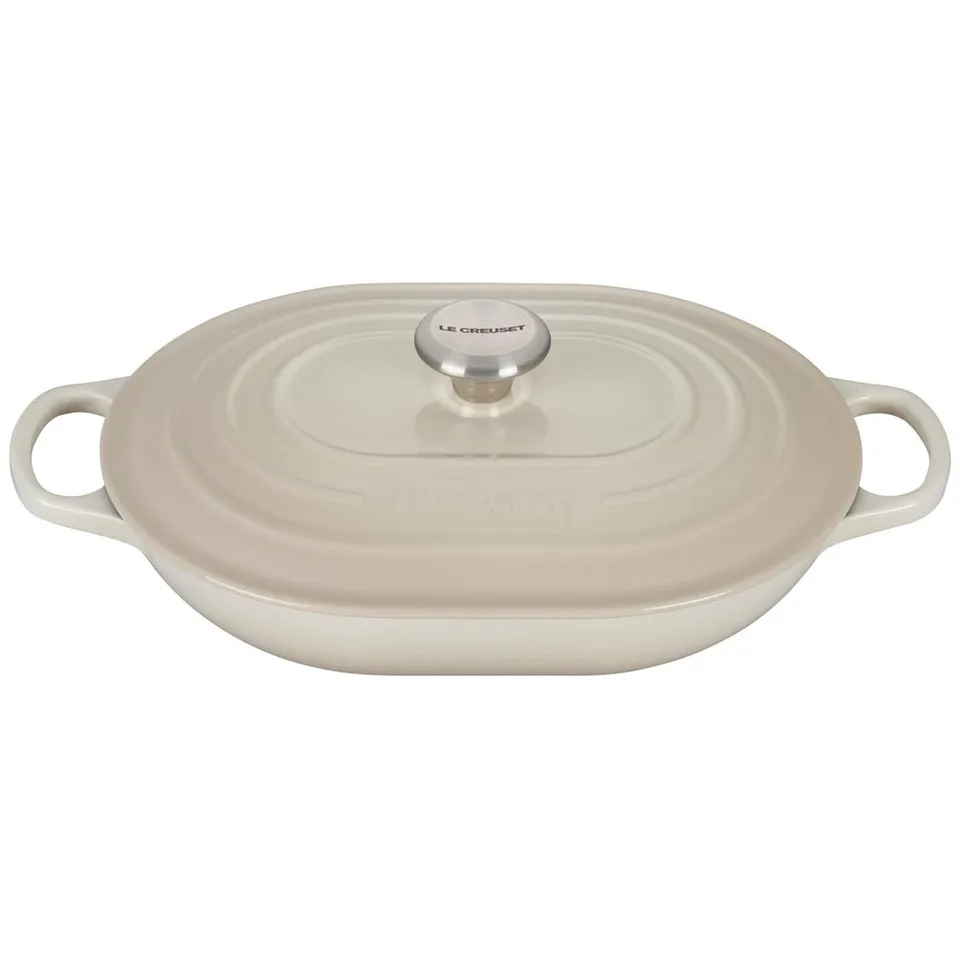 le-creuset-enameled-cast-iron-signature-oval-casserole-with-lid-3-75-quart-merin image 1