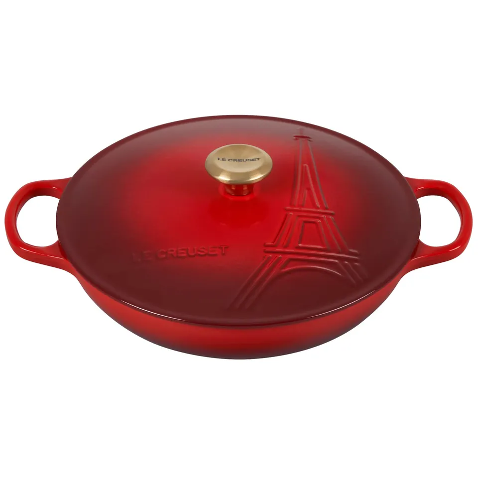 le-creuset-eiffel-tower-collection-enameled-cast-iron-signature-braiser-with-lid image 1