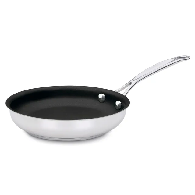 cuisinart-chef-s-classic-7-stainless-steel-nonstick-skillet-with-purelyceramic-c image 1