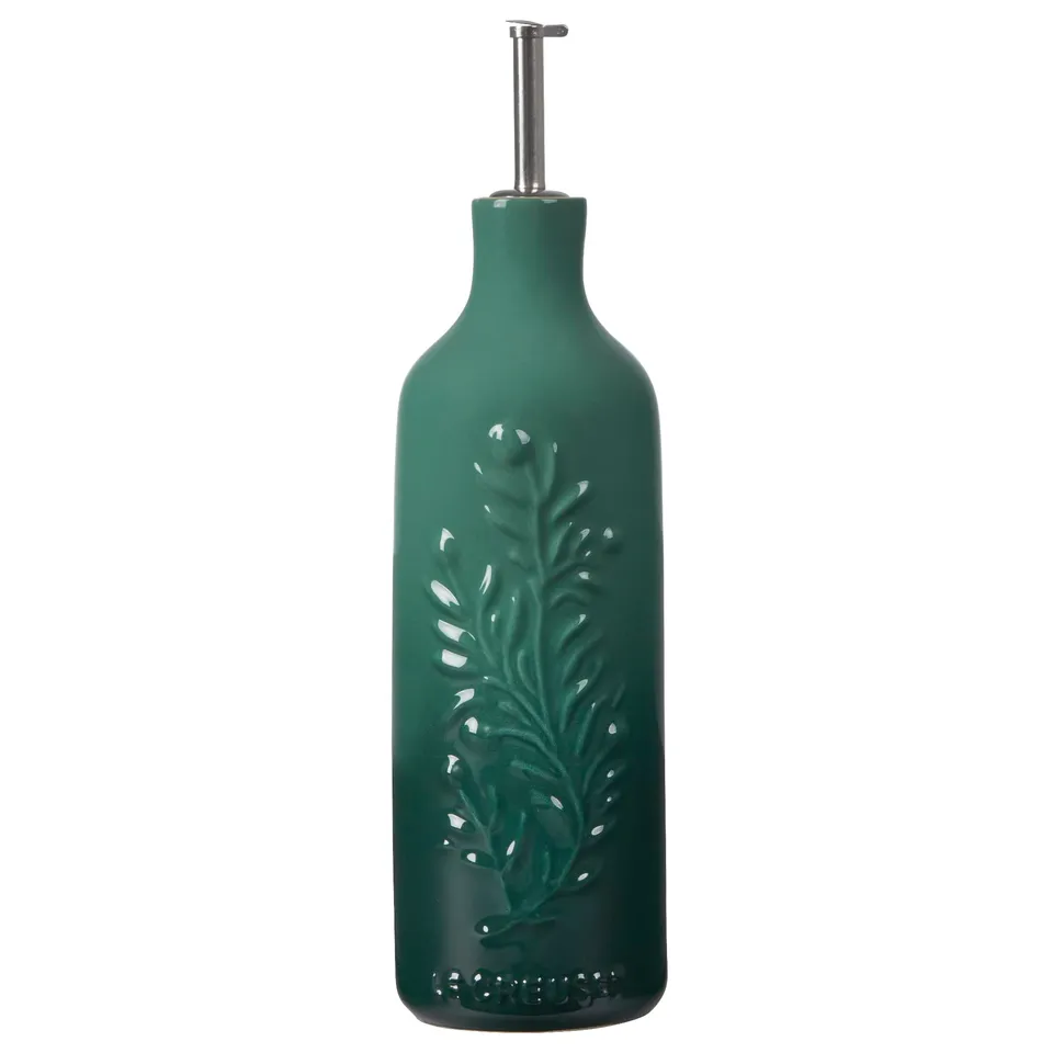 le-creuset-olive-branch-collection-stoneware-embossed-oil-cruet-9-tall-artichaut image 1