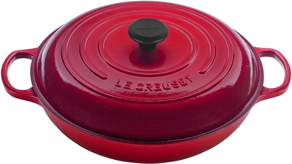 le-creuset-enameled-cast-iron-signature-braiser-3-5-qt-cerise image 1