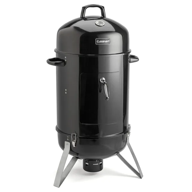 cuisinart-18-inch-vertical-charcoal-smoker-with-integrated-thermometer-water-bow image 1