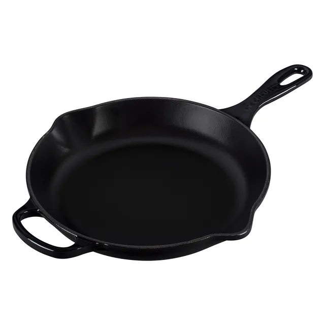 le-creuset-signature-iron-handle-skillet-10-25-inch-black-enameled-cast-iron-fry image 1