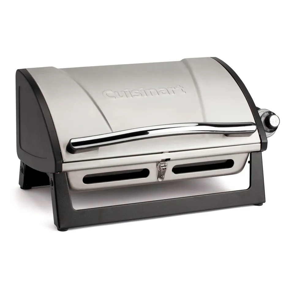 cuisinart-grillster-portable-gas-grill-stainless-steel-8000-btu-dishwasher-safe- image 1