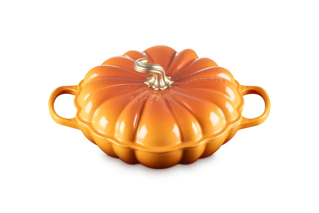le-creuset-enameled-cast-iron-signature-pumpkin-braiser-2-75-qt-persimmon image 1