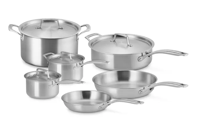 le-creuset-essential-stainless-steel-10-piece-cookware-set image 1