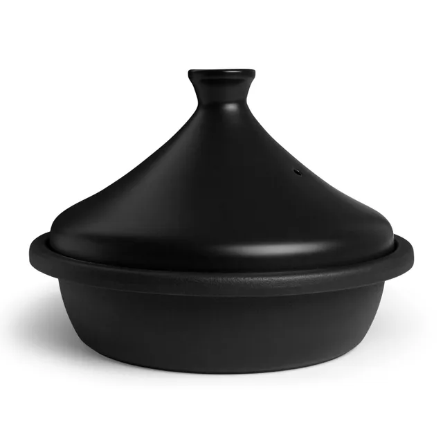 kook-moroccan-tagine-cast-iron-3-3-qt-enameled-cast-iron-base-with-ceramic-lid image 1