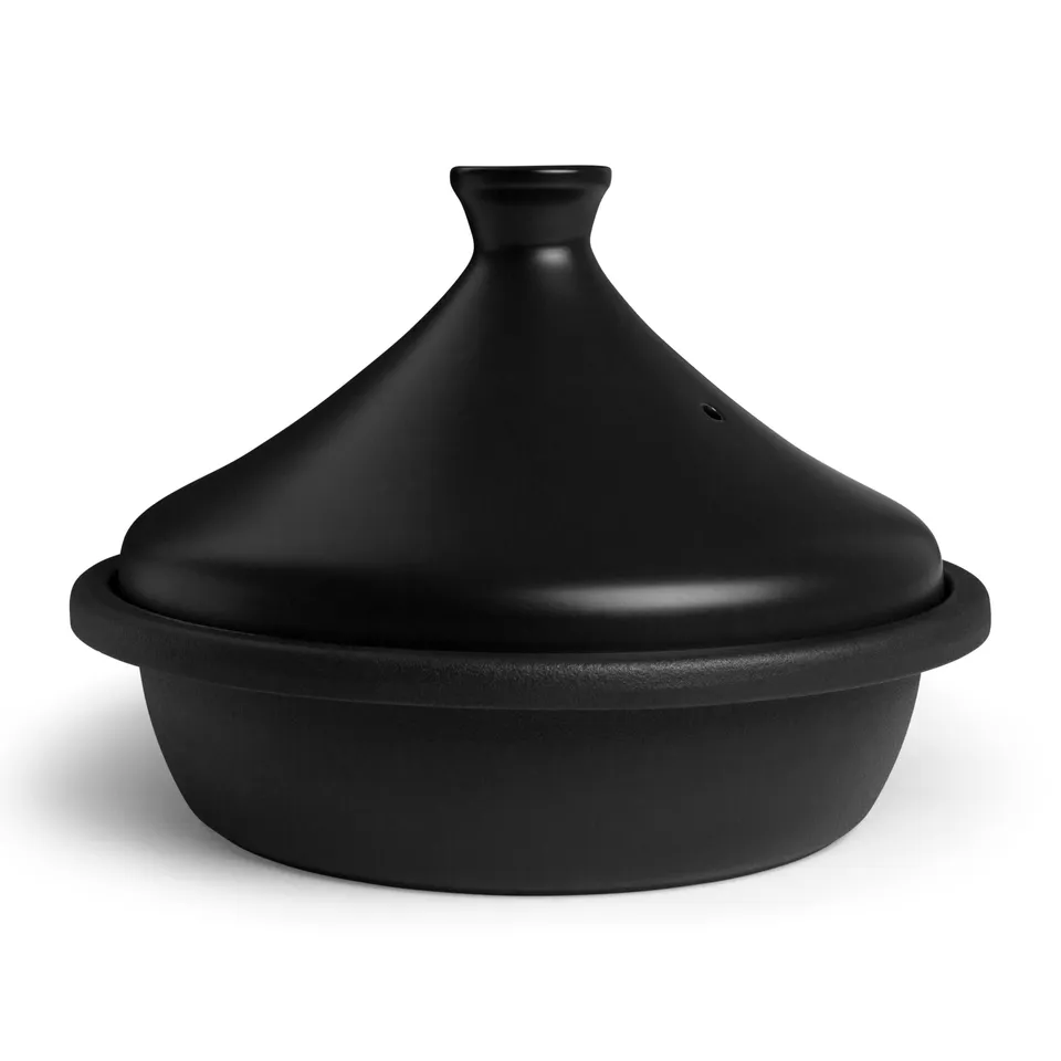 kook-moroccan-tagine-cast-iron-3-3-qt-enameled-cast-iron-base-with-ceramic-lid image 1