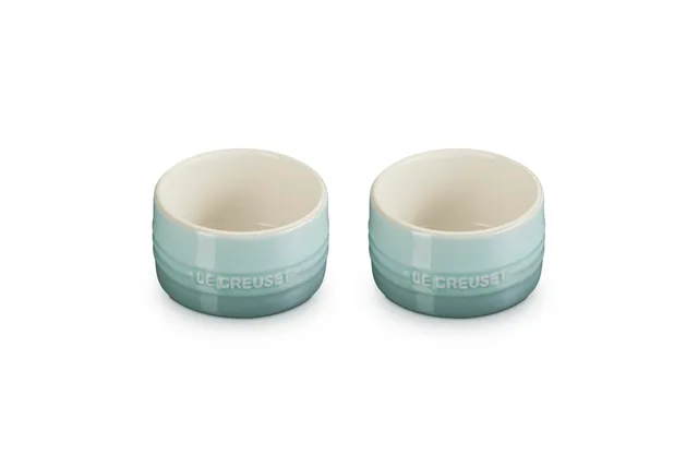 le-creuset-stoneware-round-straight-wall-ramekin-set-of-2-7-oz-each-sea-salt image 1