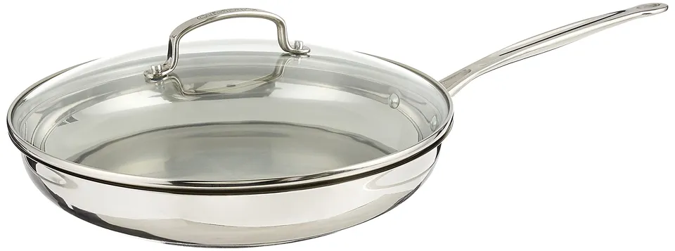 cuisinart-chef-s-classic-12-inch-skillet-with-glass-cover-stainless-steel-induct image 1