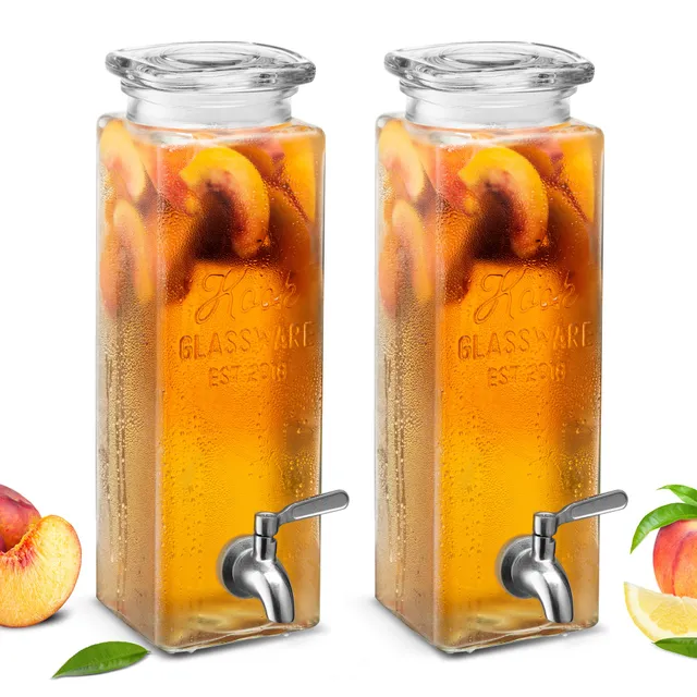kook-glass-drink-dispenser-with-stainless-steel-spigot-80-oz-capacity image 1