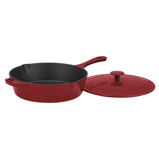 cuisinart-12-inch-cast-iron-chicken-fryer-with-lid-4-5-quart-porcelain-enameled- image 1