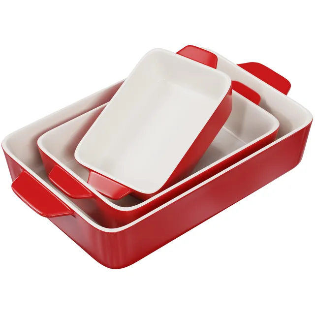 kook-cherry-red-baking-dishes-set-of-3 image 1