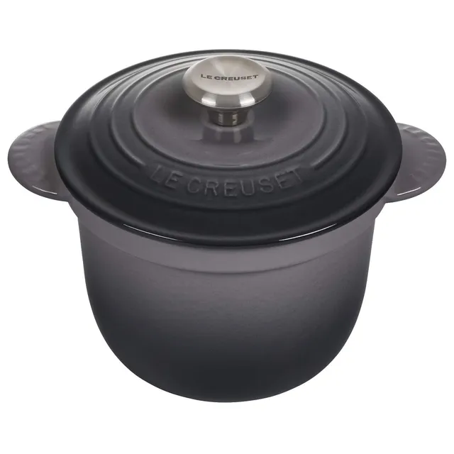 le-creuset-enameled-cast-iron-rice-pot-with-lid-stoneware-insert-2-25-qt-oyster image 1