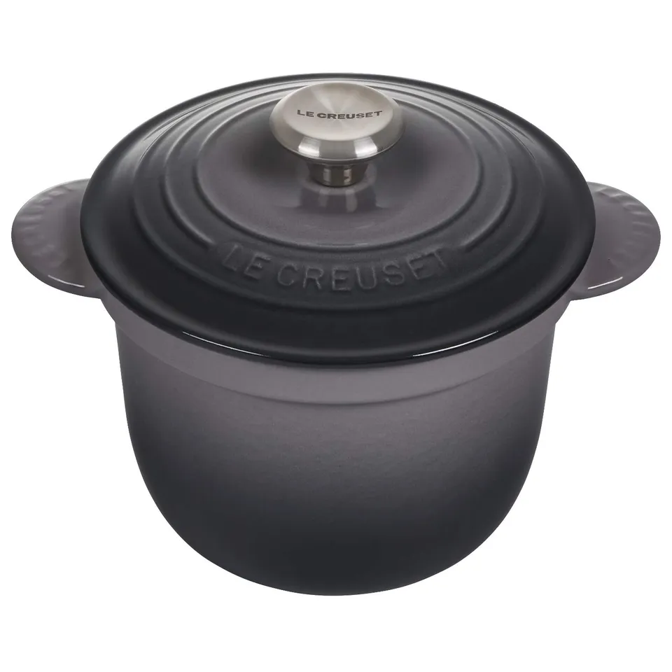 le-creuset-enameled-cast-iron-rice-pot-with-lid-stoneware-insert-2-25-qt-oyster image 1