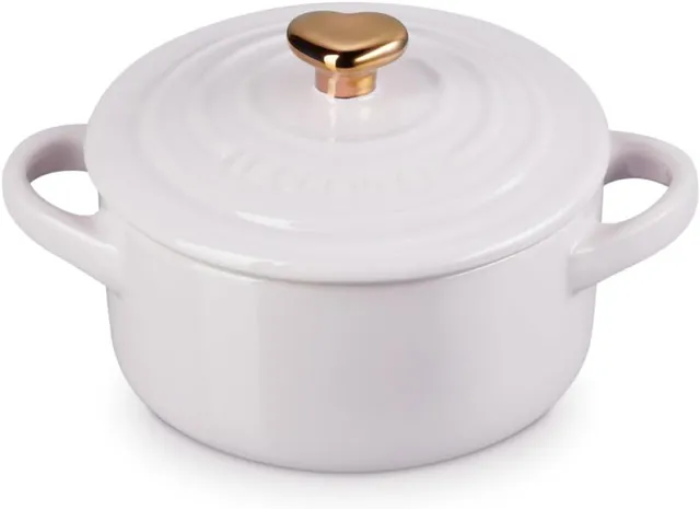 le-creuset-stoneware-mini-round-cocotte-8oz-shallot-with-gold-heart-knob-pack-of image 1