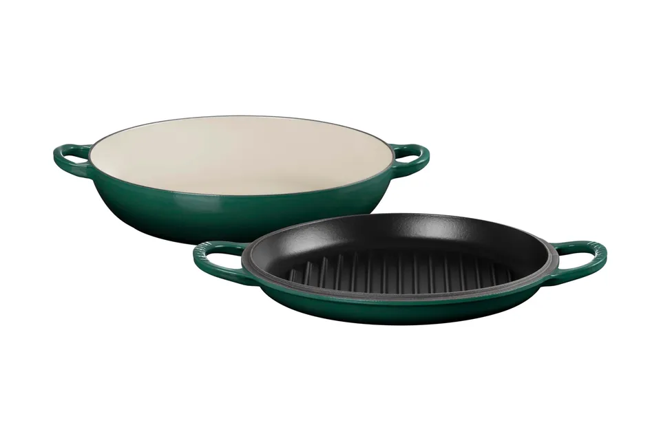 le-creuset-enameled-cast-iron-multifunction-braiser-with-grill-pan-lid-3-5-qt-ar image 1