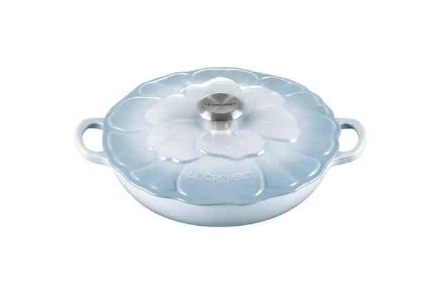 le-creuset-enameled-cast-iron-signature-petal-braiser-2-25-qt-coastal-blue-light image 1