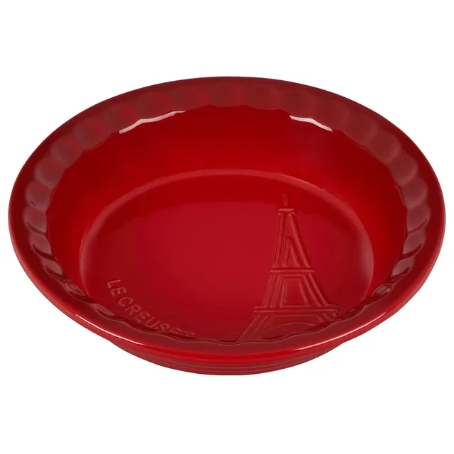 le-creuset-eiffel-tower-collection-stoneware-pie-dish-9-cerise image 1