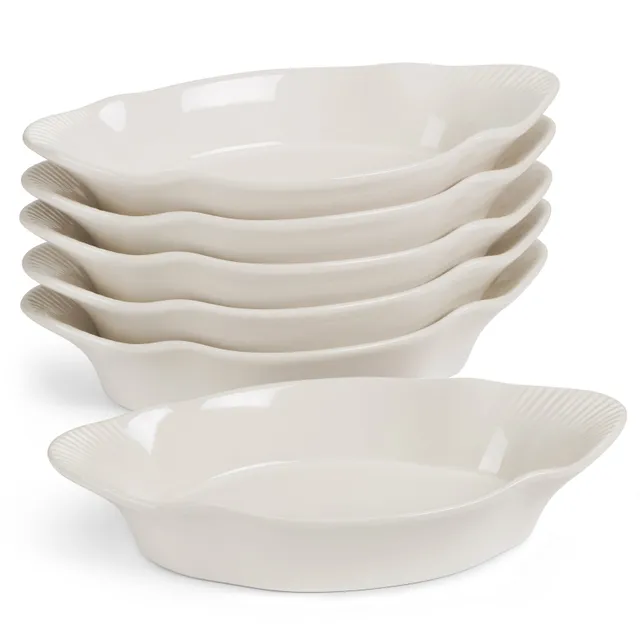 kook-au-gratin-dish-12-oz-ceramic-oven-safe-to-350-f-set-of-6 image 1