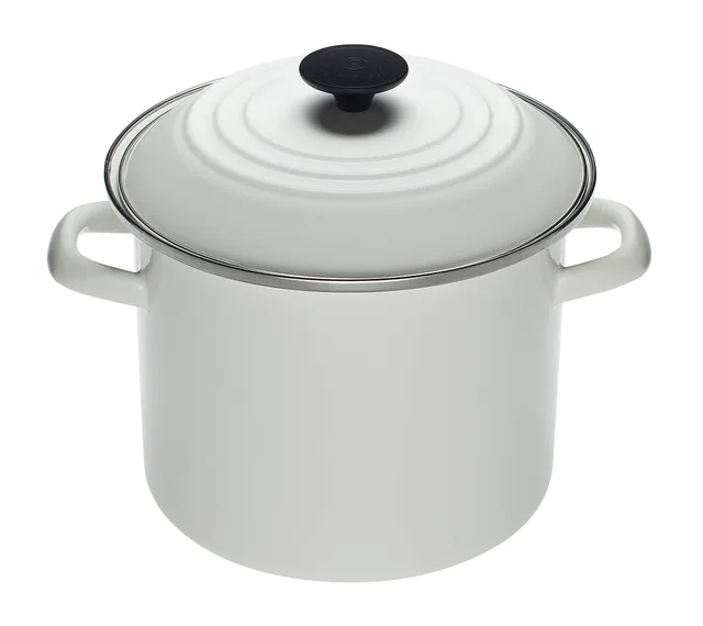 le-creuset-enamel-on-steel-stockpot-8-qt-white image 1