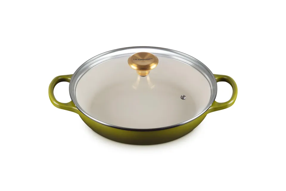 le-creuset-enameled-cast-iron-signature-round-braiser-2-25-qt-with-glass-lid-oli image 1