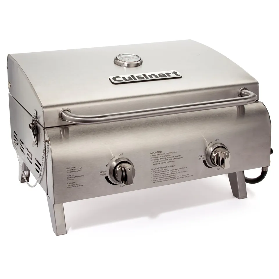 cuisinart-cgg-306-chef-s-style-tabletop-portable-propane-grill-20-000-btu-2-burn image 1