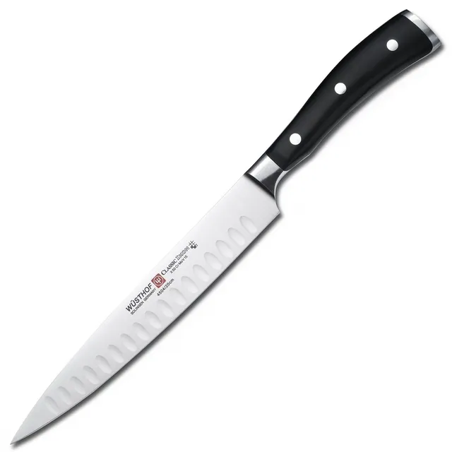 w-sthof-classic-ikon-8-hollow-edge-carving-knife-black-stainless image 1