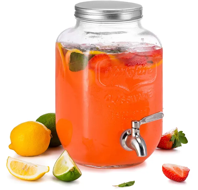 kook-glass-beverage-dispenser-1-gallon-with-stainless-steel-spigot image 1