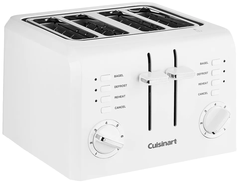 cuisinart-cpt-142p1-4-slice-compact-plastic-toaster-white-7-shade-settings-bagel image 1