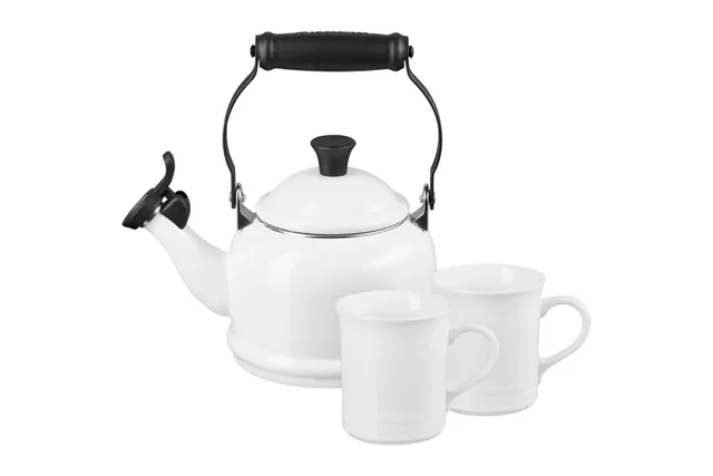 le-creuset-enamel-on-steel-demi-kettle-stoneware-mug-set-1-25-qt-kettle-and-2-x- image 1
