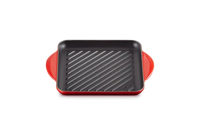 le-creuset-enameled-cast-iron-square-grill-9-5-cerise image 1