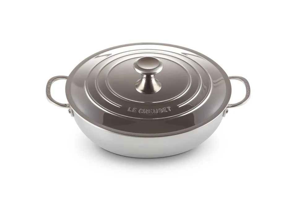 le-creuset-tri-ply-stainless-steel-braiser-5-qt image 1
