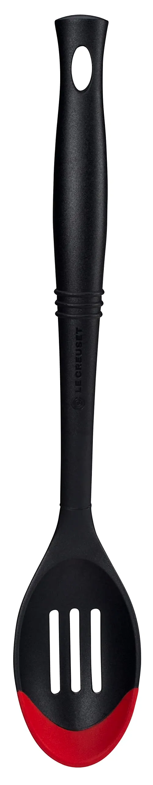 le-creuset-revolution-bi-material-slotted-spoon-cerise image 1