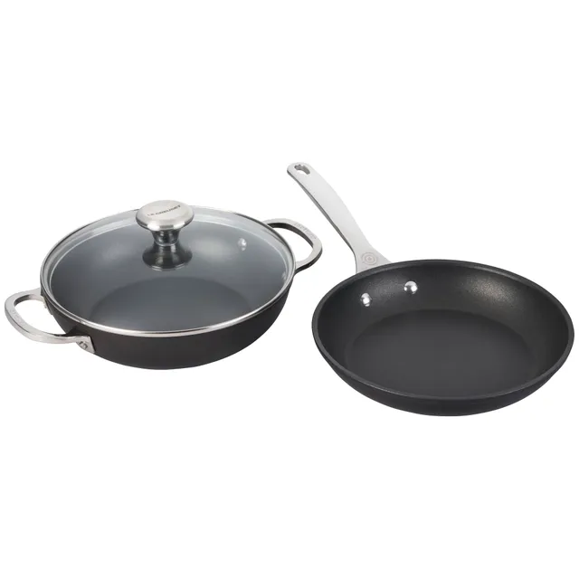 le-creuset-toughened-nonstick-pro-cookware-set-3pc-9-5-fry-pan-2-5-qt-braiser-w- image 1