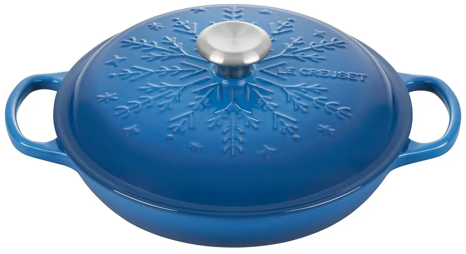 le-creuset-no-l-collection-signature-enameled-cast-iron-snowflake-braiser-2-25-q image 1
