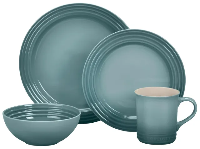 le-creuset-stoneware-dinnerware-set-16-piece-sea-salt image 1