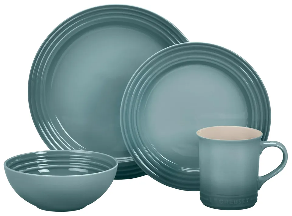 le-creuset-stoneware-dinnerware-set-16-piece-sea-salt image 1