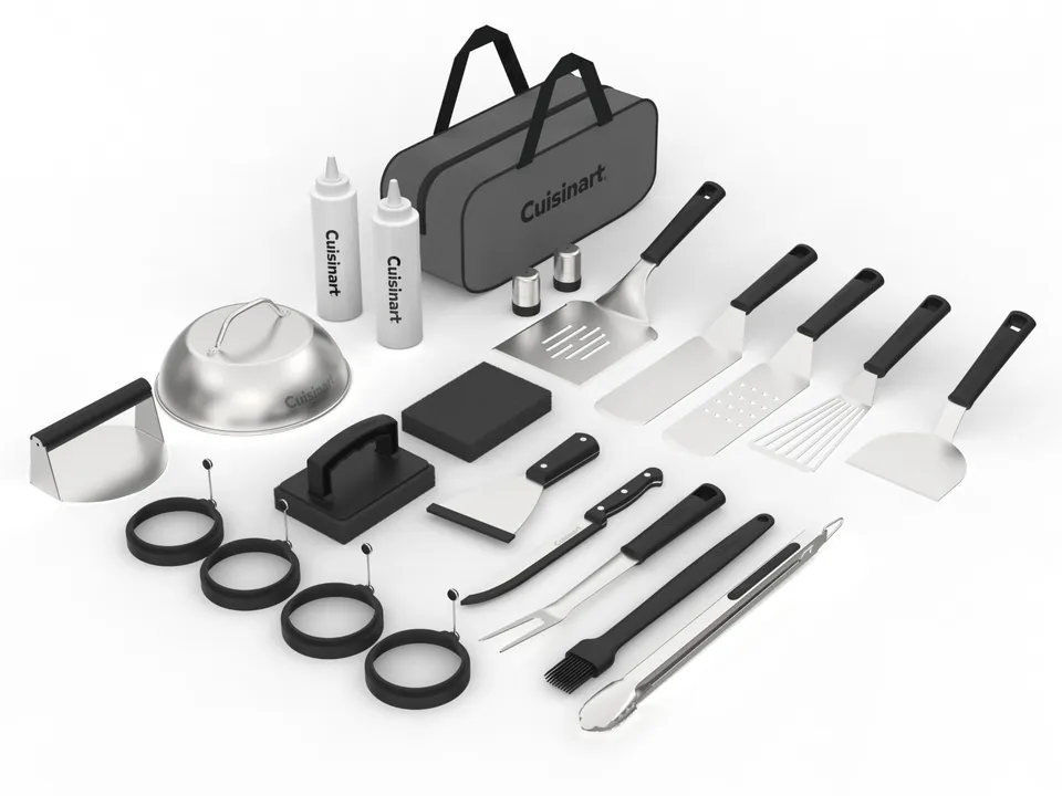 cuisinart-24-piece-griddle-tool-set-with-storage-tote-stainless-steel image 1