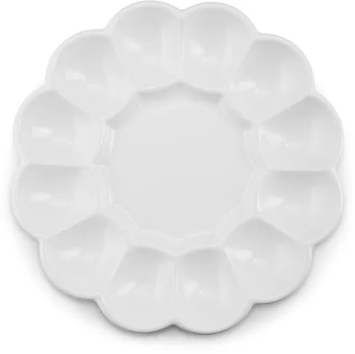 kook-ceramic-egg-tray-holds-12-eggs-glossy-ceramic-serving-dish image 1