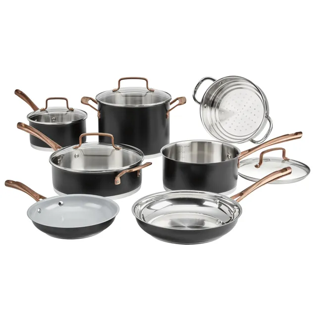 cuisinart-11-piece-matte-black-elegance-cookware-set-mbk89-11 image 1
