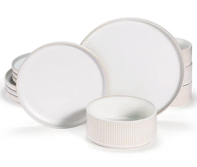 kook-hearthstone-collection-12-piece-ceramic-dinnerware-set-service-for-4 image 1