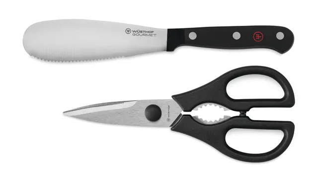 w-sthof-gourmet-2-piece-spreader-and-shear-set-black image 1
