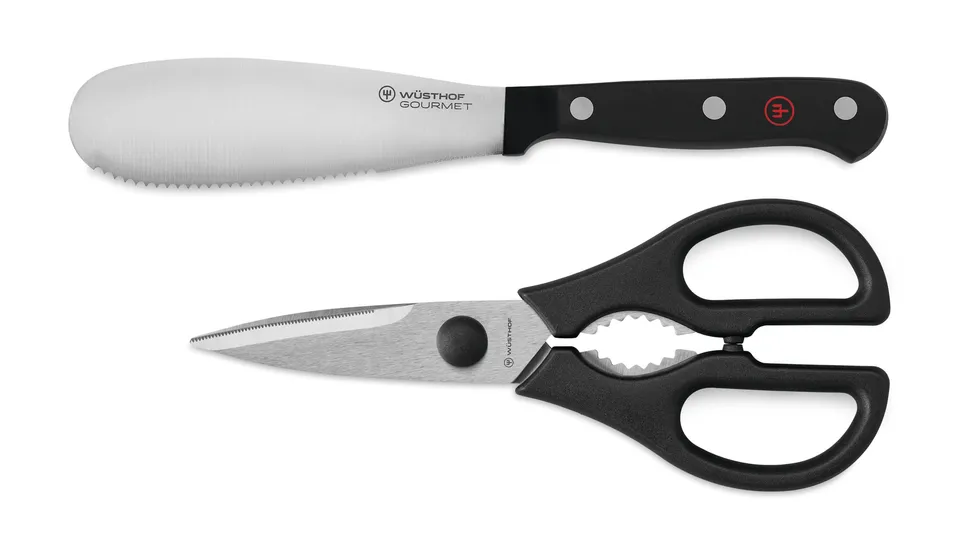w-sthof-gourmet-2-piece-spreader-and-shear-set-black image 1