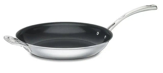 cuisinart-french-classic-tri-ply-stainless-12-inch-nonstick-skillet-with-helper- image 1