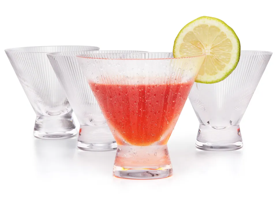 kook-stemless-ribbed-martini-glasses-9-oz-set-of-4 image 1
