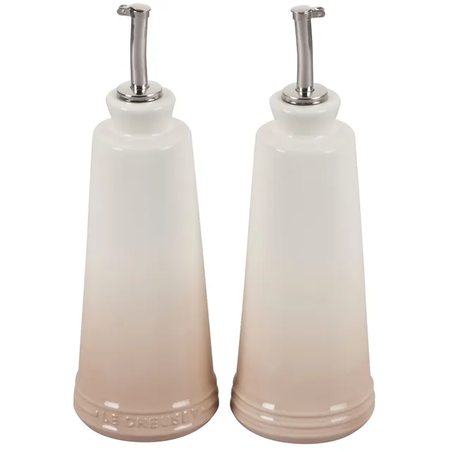 le-creuset-signature-stoneware-oil-vinegar-set-10-oz-each-meringue image 1